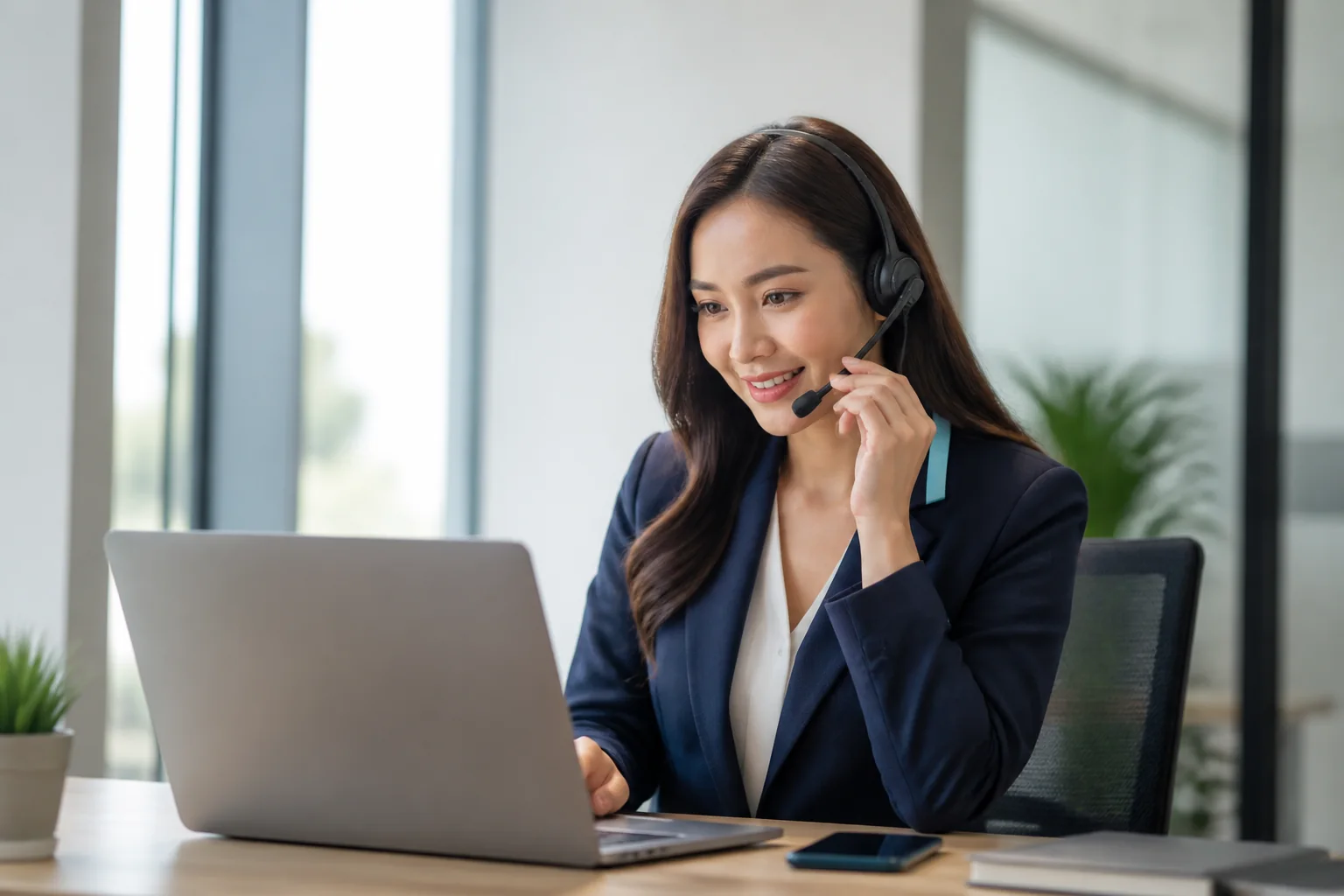 aus-contact-advisor ภาพประกอบเจ้าหน้าที่ให้บริการลูกค้าของโบรกเกอร์ประกันภัย